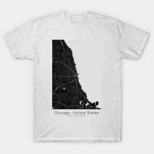 chicago maps poster T-Shirt